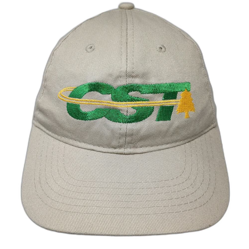 Apollo USA Baseball Cap Beige One Size CST Pine Tree Logo Embroidered Hat Curved